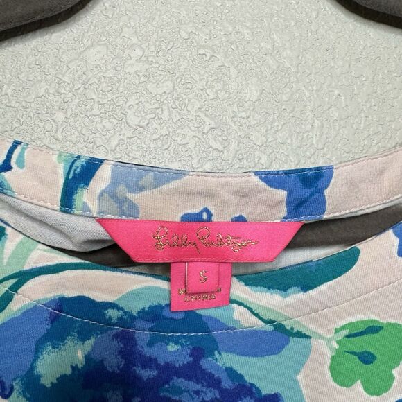 Lilly Pulitzer Lula Dress Pink Tropics Sweet Pea Floral Print Size Small - Picture 4 of 4